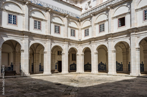 Courtyard at the church of sao vicente de fora in Lisbon, Portugal.