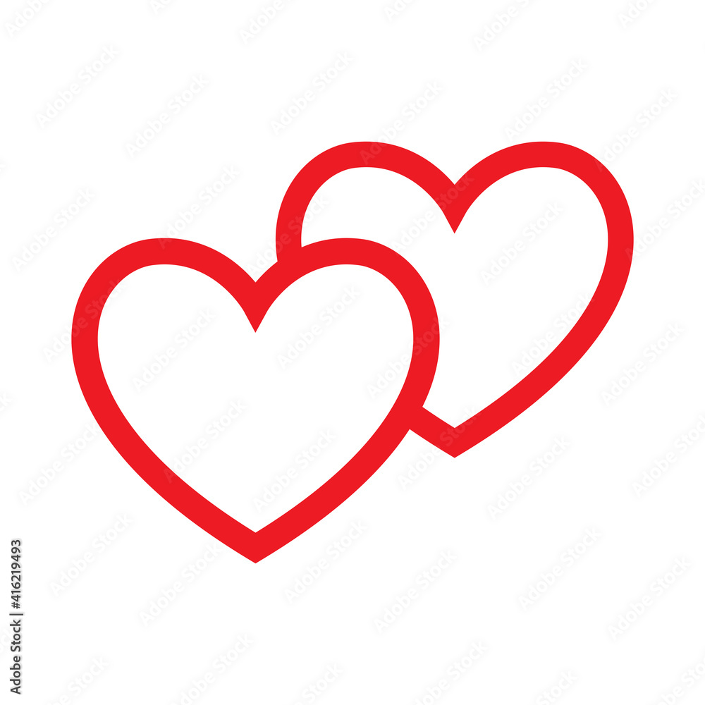 love or heart shape icon vector love or heart shape icon vector