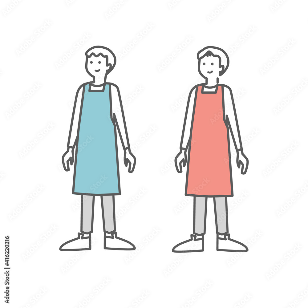 エプロンをつけている人イラスト素材 エプロンをつけている人イラスト素材