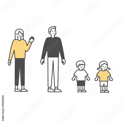 ファミリーイラスト素材