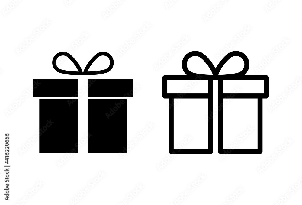 Gift icon set. gift vector icon. birthday gift Gift icon set. gift vector icon. birthday gift
