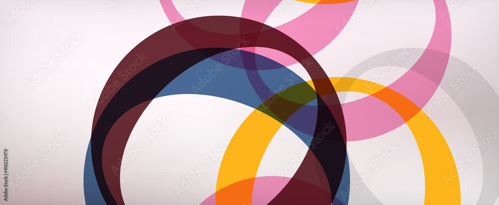 Ring geometric shapes, o letter repetition wallpaper. Abstract background for business or technology presentations, internet posters or web brochure covers Ring geometric shapes, o letter repetition wallpaper. Abstract background for business or technology presentations, internet posters or web brochure covers