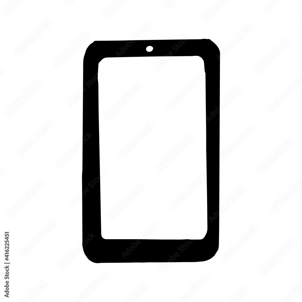 smartphone empty screen icon, sticker. sketch hand drawn doodle style. vector, minimalism, monochrome. phone, blogger, blog, blogging, vlog, technology, electronics. copy space smartphone empty screen icon, sticker. sketch hand drawn doodle style. vector, minimalism, monochrome. phone, blogger, blog, blogging, vlog, technology, electronics. copy space