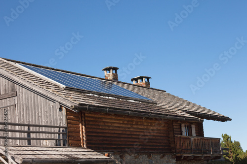 Wallpaper Mural Rural scene from a refuge with photovoltaic panels Torontodigital.ca