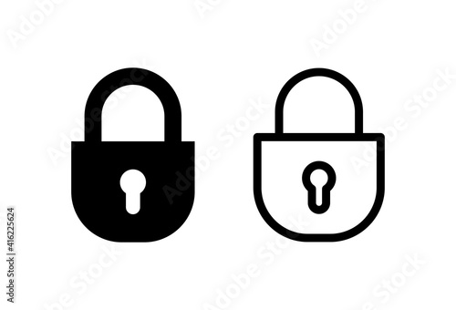 Lock icon set. Padlock icon vector. Encryption icon. Security symbol