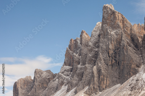 Foto Detail of vertical Dolomites wall in Italy