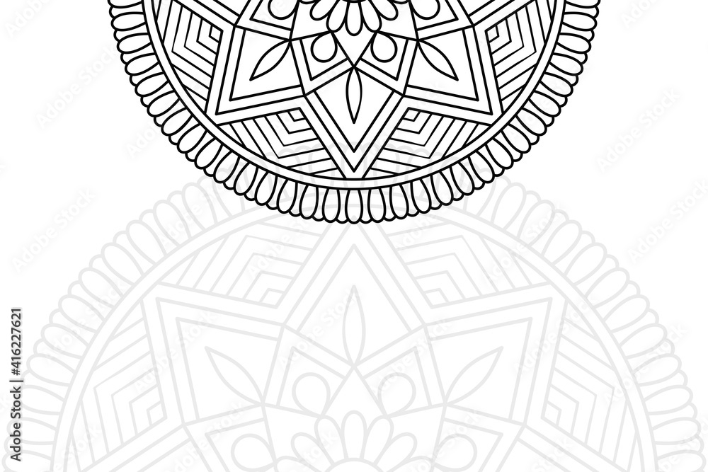 Ethnic floral mandalas, doodle background circles Ethnic floral mandalas, doodle background circles