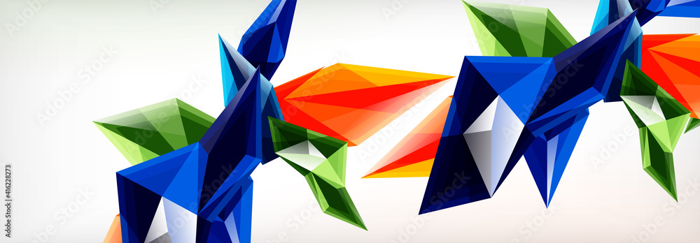 Vector 3d triangles and pyramids abstract background for business or technology presentations, internet posters or web brochure covers Vector 3d triangles and pyramids abstract background for business or technology presentations, internet posters or web brochure covers