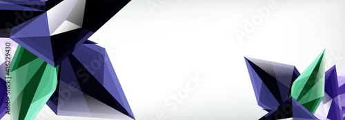 Vector 3d triangles and pyramids abstract background for business or technology presentations, internet posters or web brochure covers