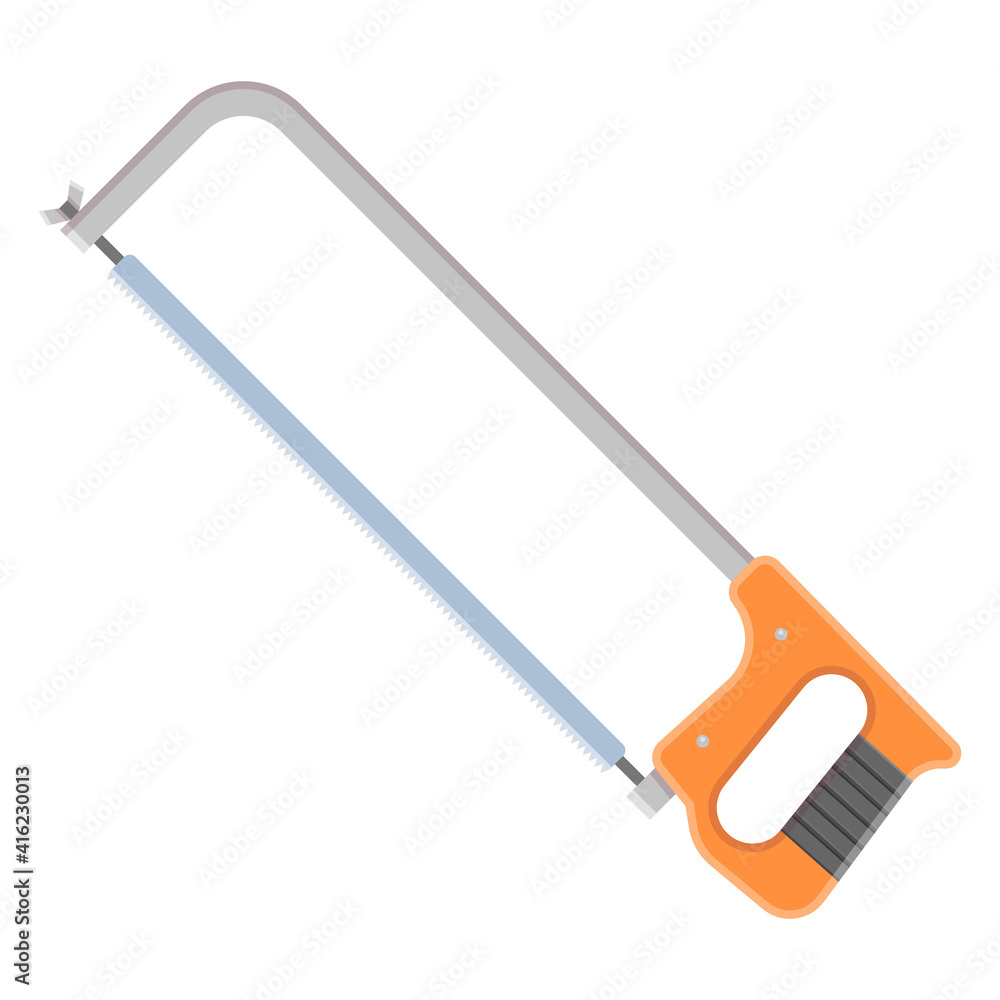Fototapeta premium Hacksaw flat style vector icon isolated