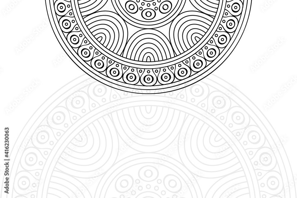 Ethnic floral mandalas, doodle background circles Ethnic floral mandalas, doodle background circles