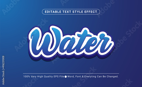 Deep Water Blue Text Effect, Editable Text Effect