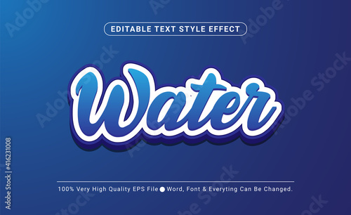 Deep Water Blue Text Effect, Editable Text Effect