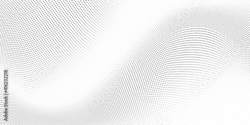 Light halftone dots grunge wide background
