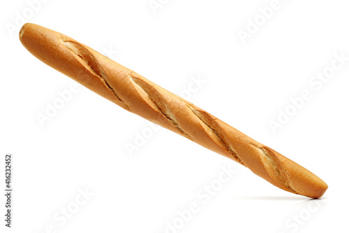 french baguettes on white background
