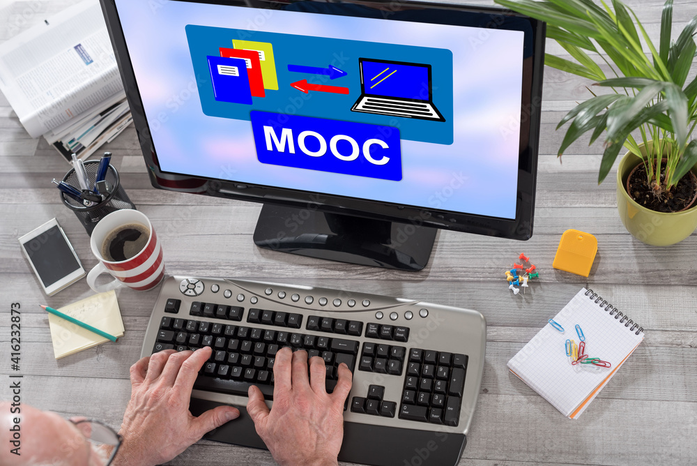 Mooc concept on a computer Mooc concept on a computer