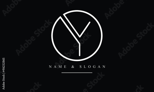 OY, YO, O, Y abstract letters logo monogram