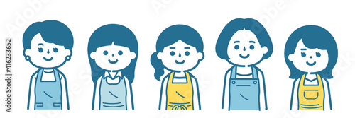 Woman wearing an apron