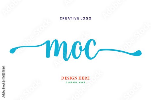 MOC lettering logo is simple, easy to understand and authoritative
