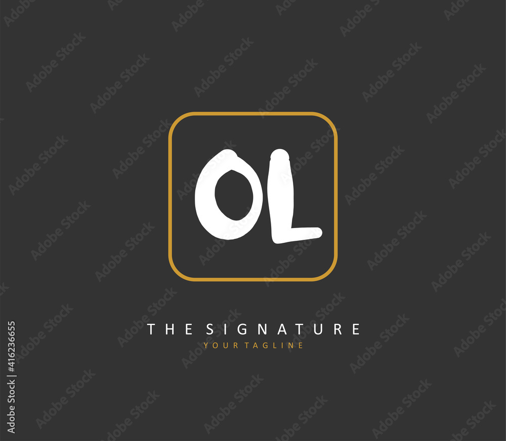 OL Initial letter handwriting and signature logo. A concept handwriting initial logo with template element. OL Initial letter handwriting and signature logo. A concept handwriting initial logo with template element.