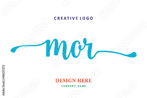 MOR lettering logo is simple, easy to understand and authoritative