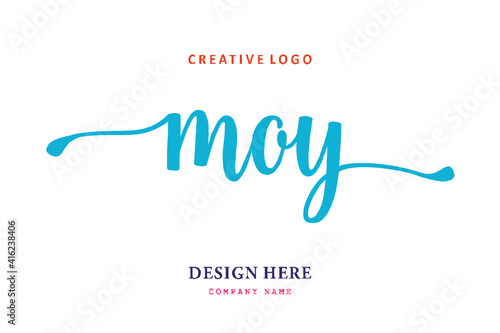 MOY lettering logo is simple, easy to understand and authoritative photo