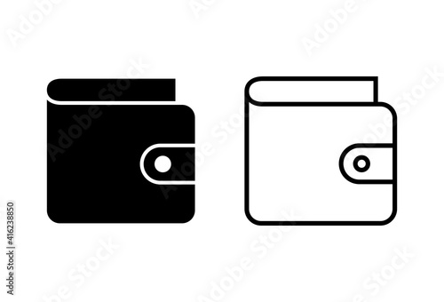 Wallet icon set. wallet vector icon