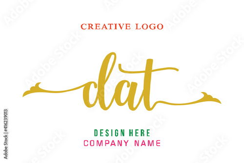 DAT lettering logo is simple, easy to understand and authoritative