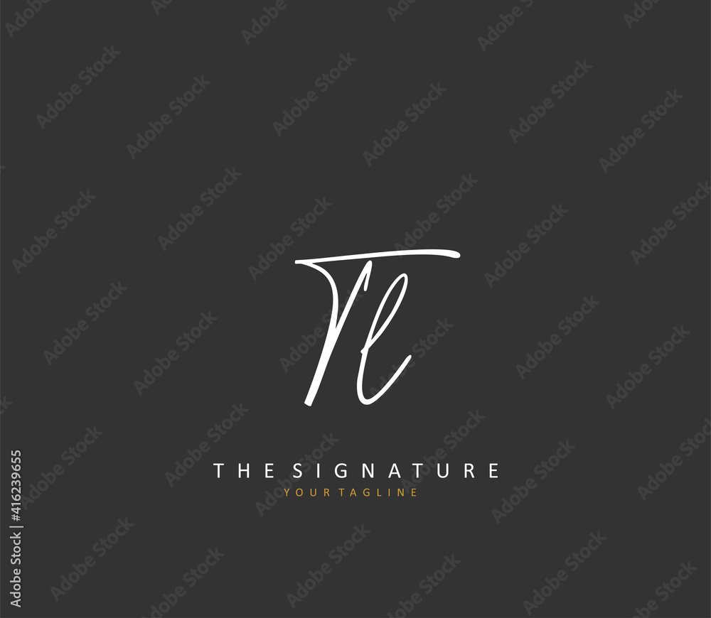 TL Initial letter handwriting and signature logo. A concept handwriting initial logo with template element. TL Initial letter handwriting and signature logo. A concept handwriting initial logo with template element.