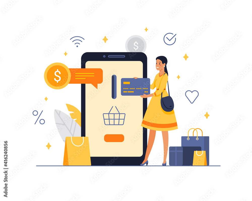 Payment for purchases by credit card in the mobile application Payment for purchases by credit card in the mobile application
