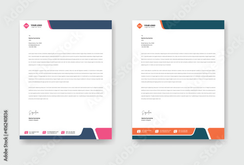 Modern business letterhead template