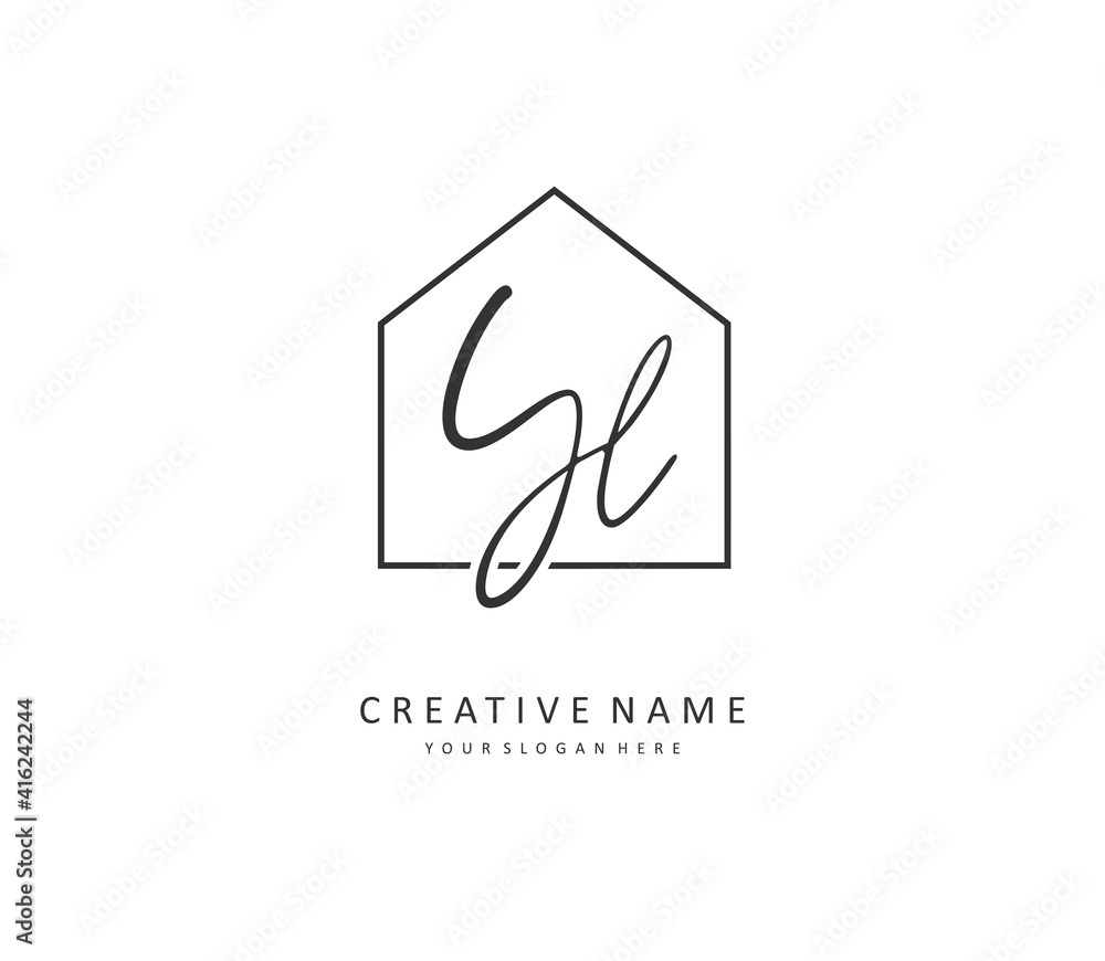 YL Initial letter handwriting and signature logo. A concept handwriting initial logo with template element. YL Initial letter handwriting and signature logo. A concept handwriting initial logo with template element.