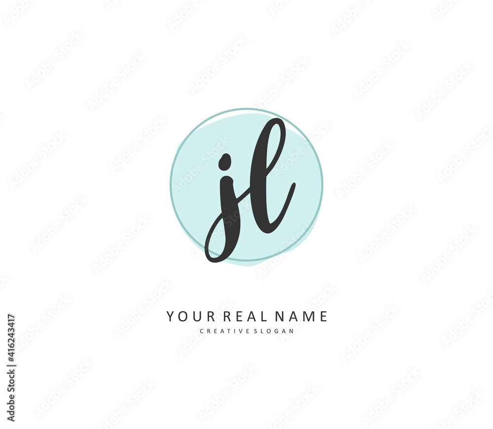 JL Initial letter handwriting and signature logo. A concept handwriting initial logo with template element. JL Initial letter handwriting and signature logo. A concept handwriting initial logo with template element.