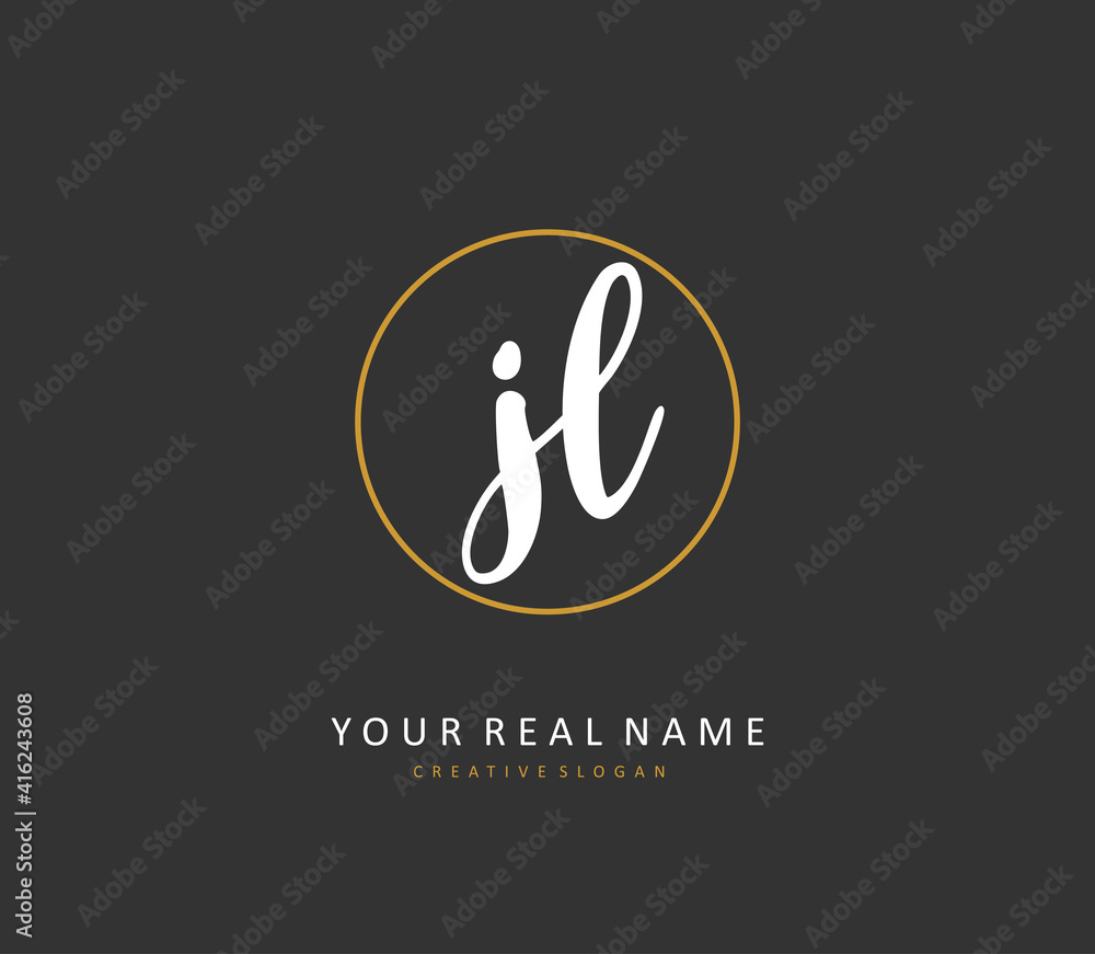 JL Initial letter handwriting and signature logo. A concept handwriting initial logo with template element. JL Initial letter handwriting and signature logo. A concept handwriting initial logo with template element.