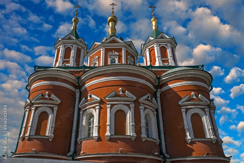 Holy Cross cathedral. Years of construction 1848 - 1855. Asuumption monastery, city of Kolomna, Russia