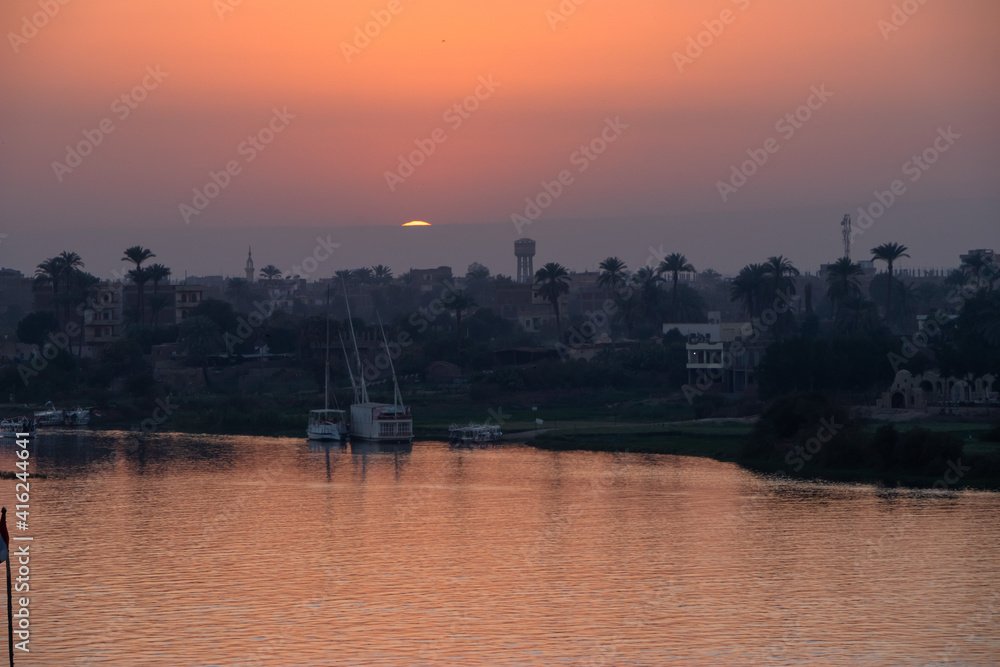 sunset from Luxor, Egypt