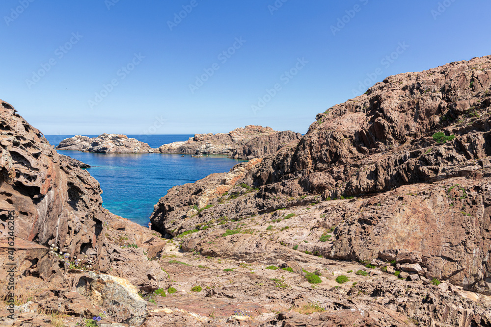 coast of cap of creus in the north of spain in mediterranean sea near cadaques in girona