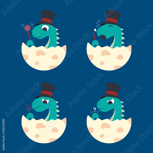 cute magician dino collection