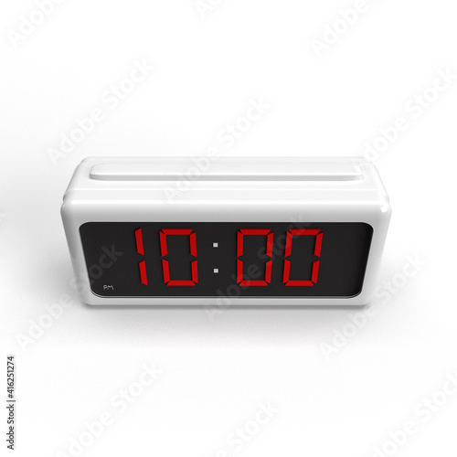 digital clock on white background