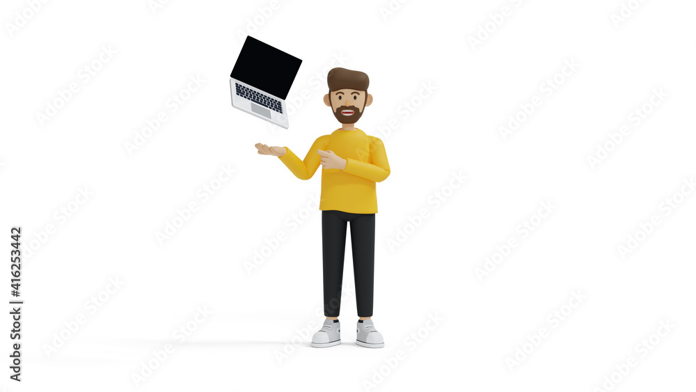 Businessman and women concept. 3d illustration with style Cartoon characters. Application development and social media concept on white background. Businessman and women concept. 3d illustration with style Cartoon characters. Application development and social media concept on white background.