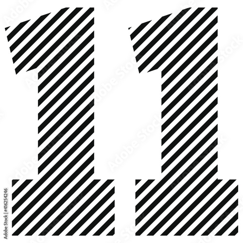 11 Zahlen von 01 bis 99