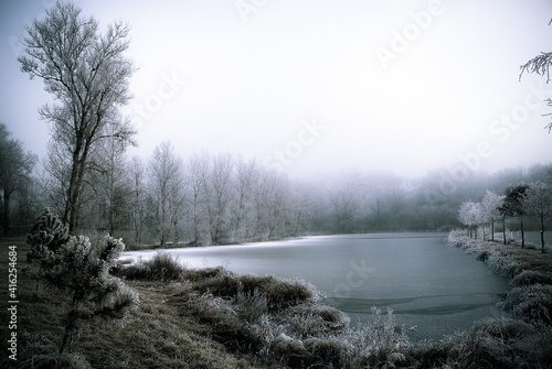 lake in winter r gion rhone alps