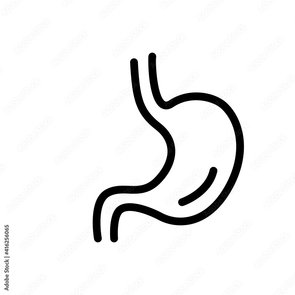 Stomach line icon. Stomach line icon.