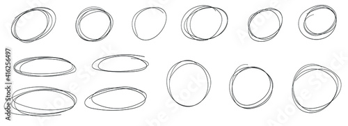 set of firework hand drawn frames bubbles. doodle vector illustration