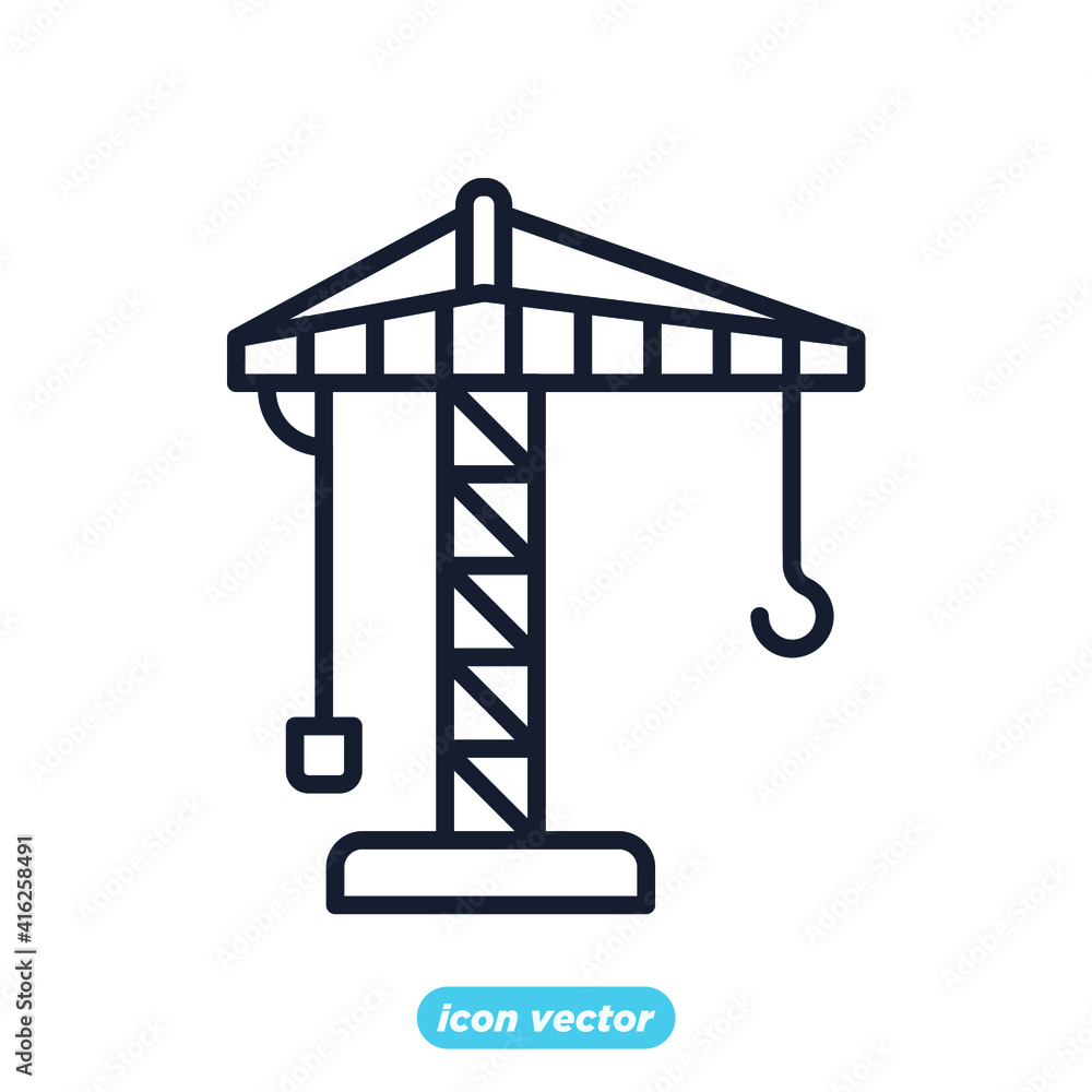 tower crane icon. tower crane symbol template for graphic and web design collection logo vector illustration tower crane icon. tower crane symbol template for graphic and web design collection logo vector illustration
