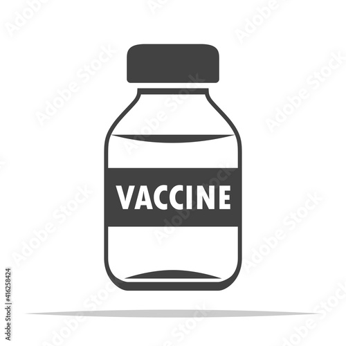 Vaccine bottle icon vector isolated