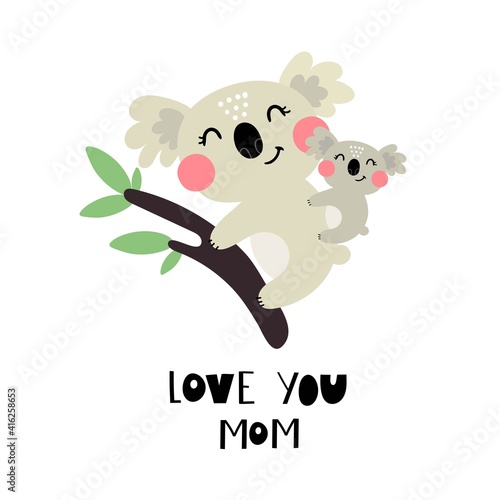 Canvas Print love you mom