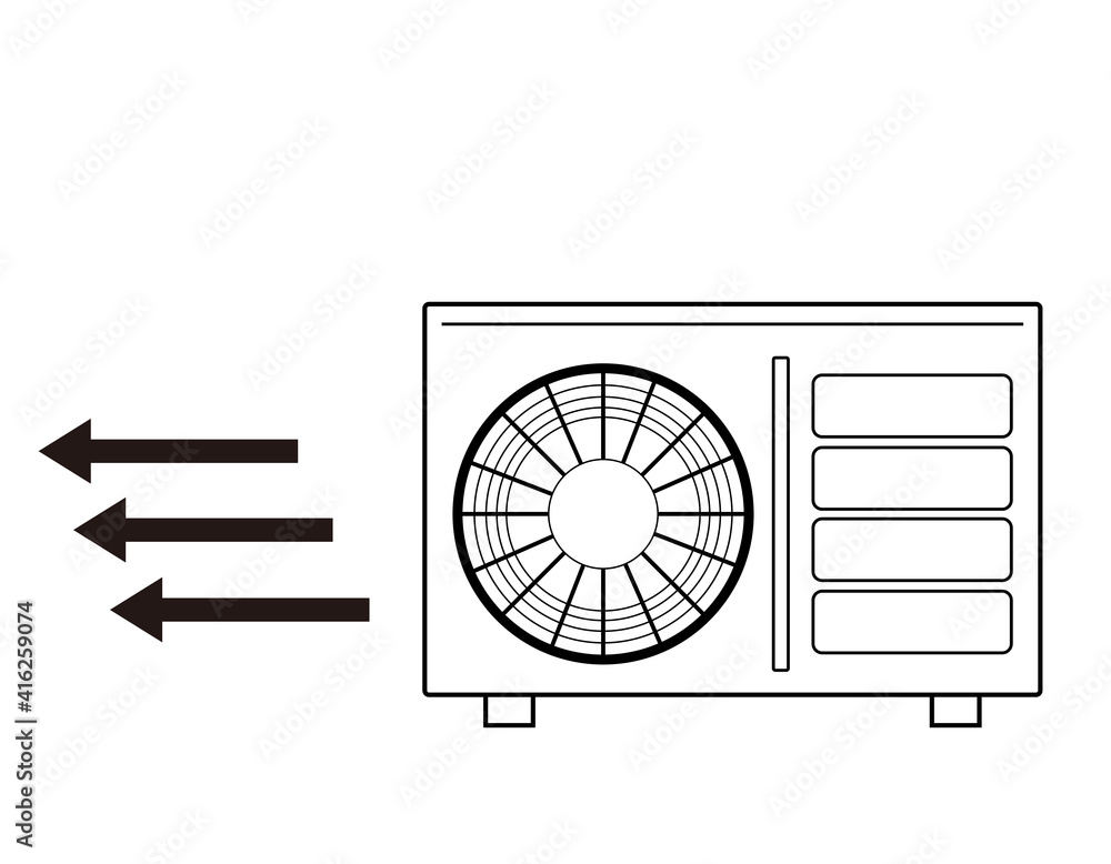 エアコンの室外機のベクターイラスト Stock Vector Adobe Stock