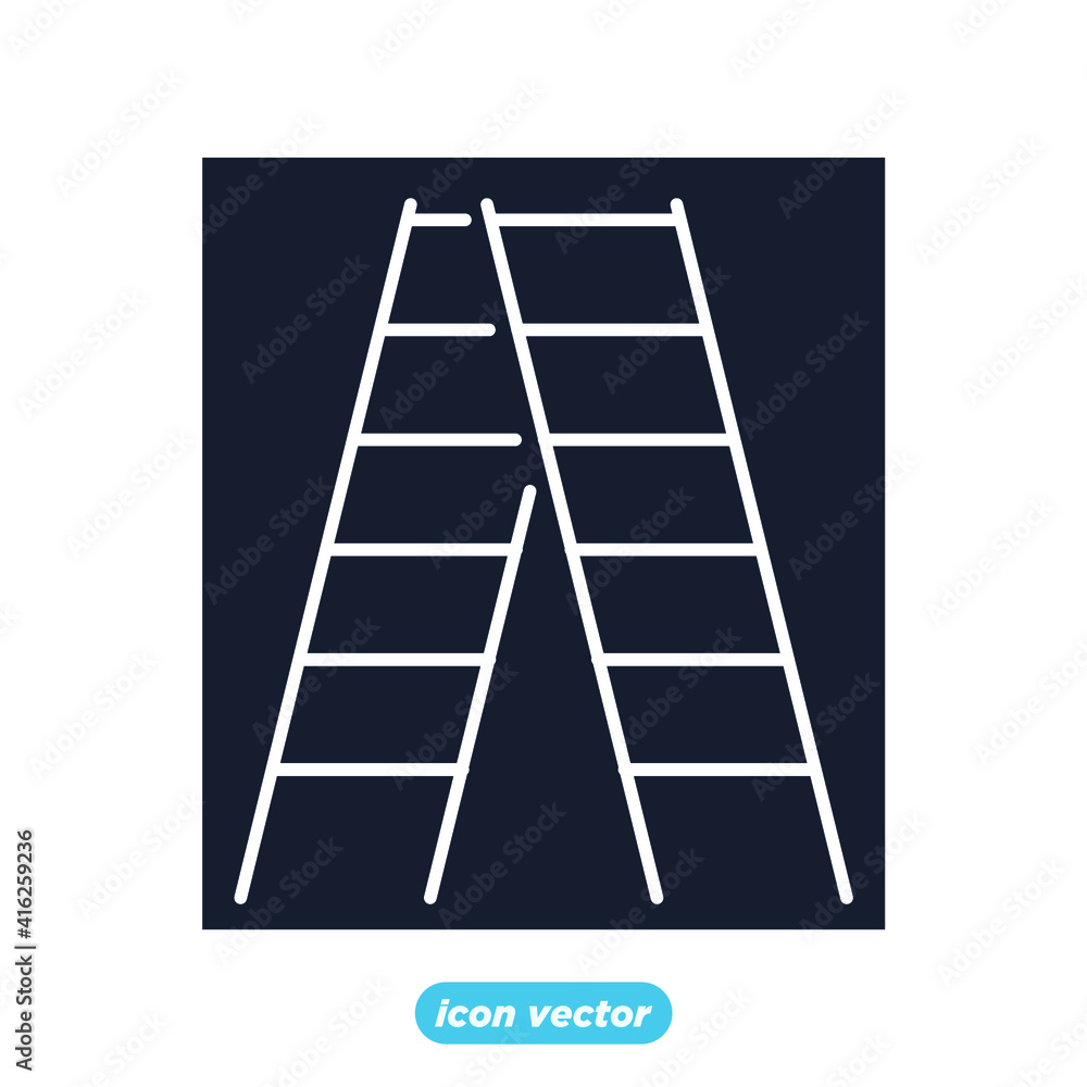 stepladder icon. stepladder symbol template for graphic and web design collection logo vector illustration