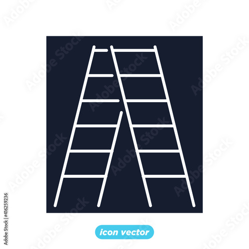 stepladder icon. stepladder symbol template for graphic and web design collection logo vector illustration